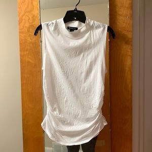 Something Navy mock neck tank top